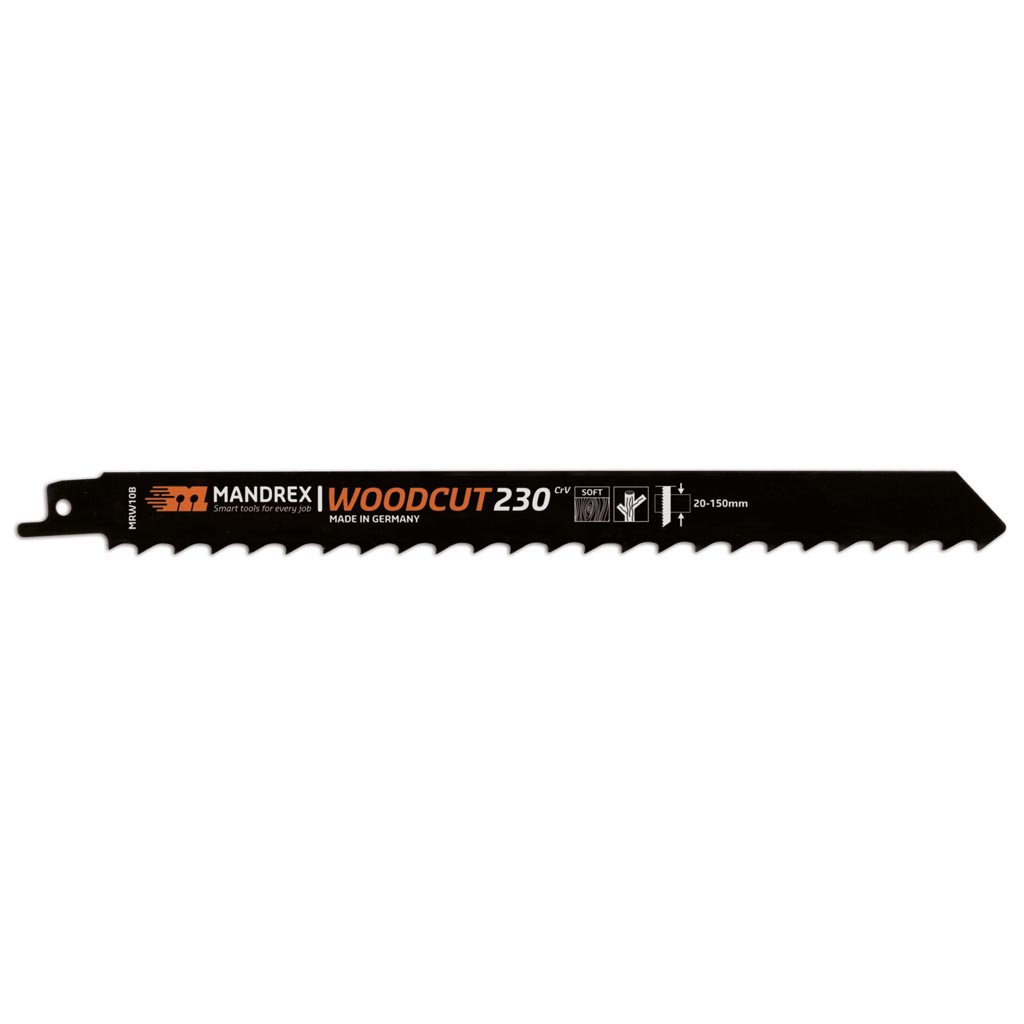 MANDREX Woodcut 230mm 2kpl/pkt CrV S20-150mm