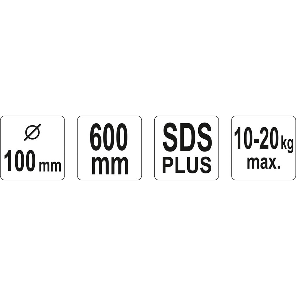 YATO Tasoitevispilä 100x600mm SDS+, 10-20kg
