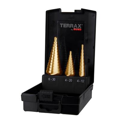 TERRAX porrasporasarja 4-12/4-20/4-30mm HSS-TiN