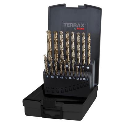 TERRAX Porasarja 1-10mm 19-os. HSS-Co5 DIN338